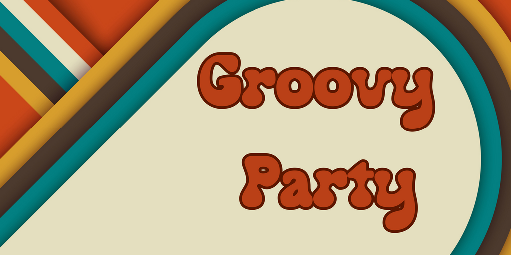 Groovy Party Decorations - Digital