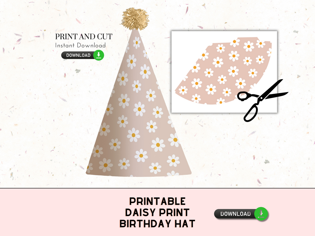 Printable Daisy Party Hat