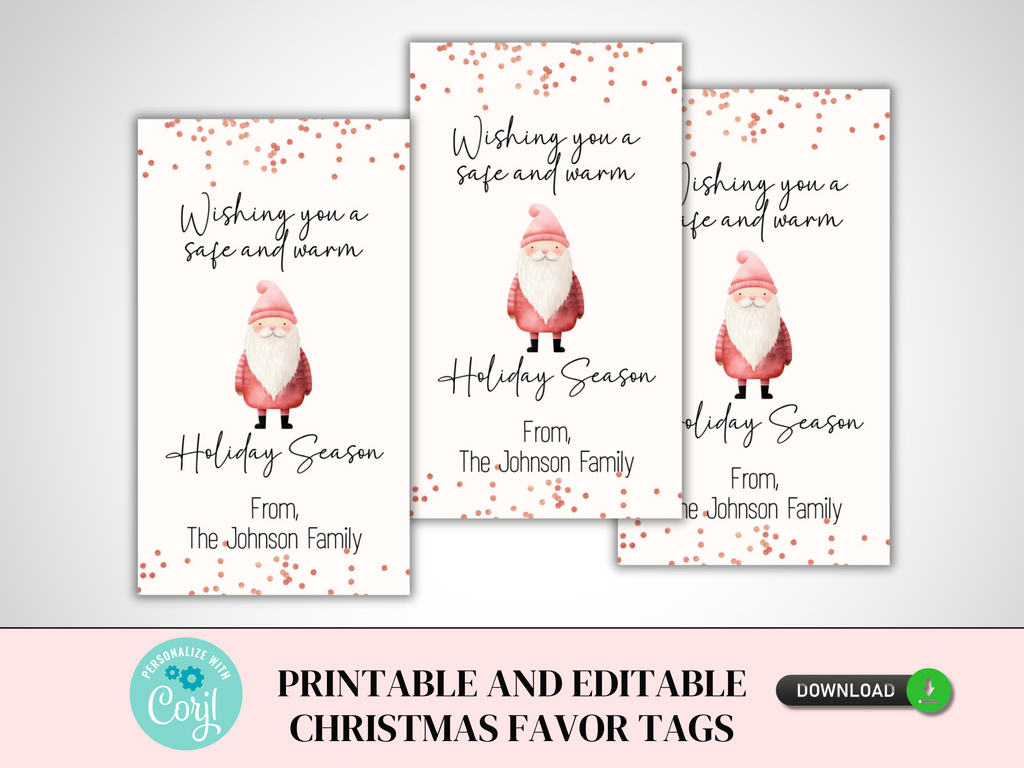 Printable and Editable Christmas Tag