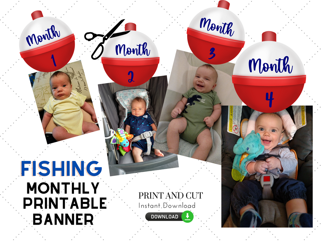 O'fishally One Monthly Banner - Printable