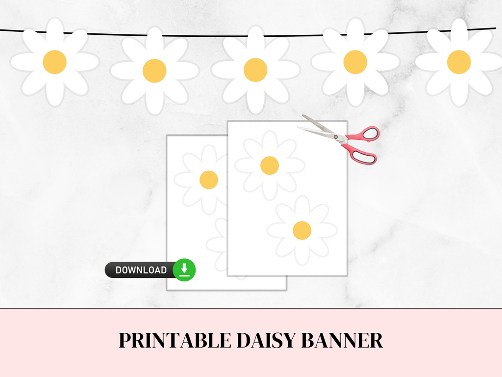 Printable Daisy banner