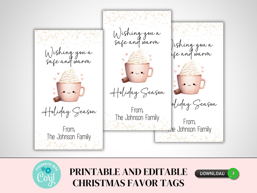 Printable and Editable Christmas Tag