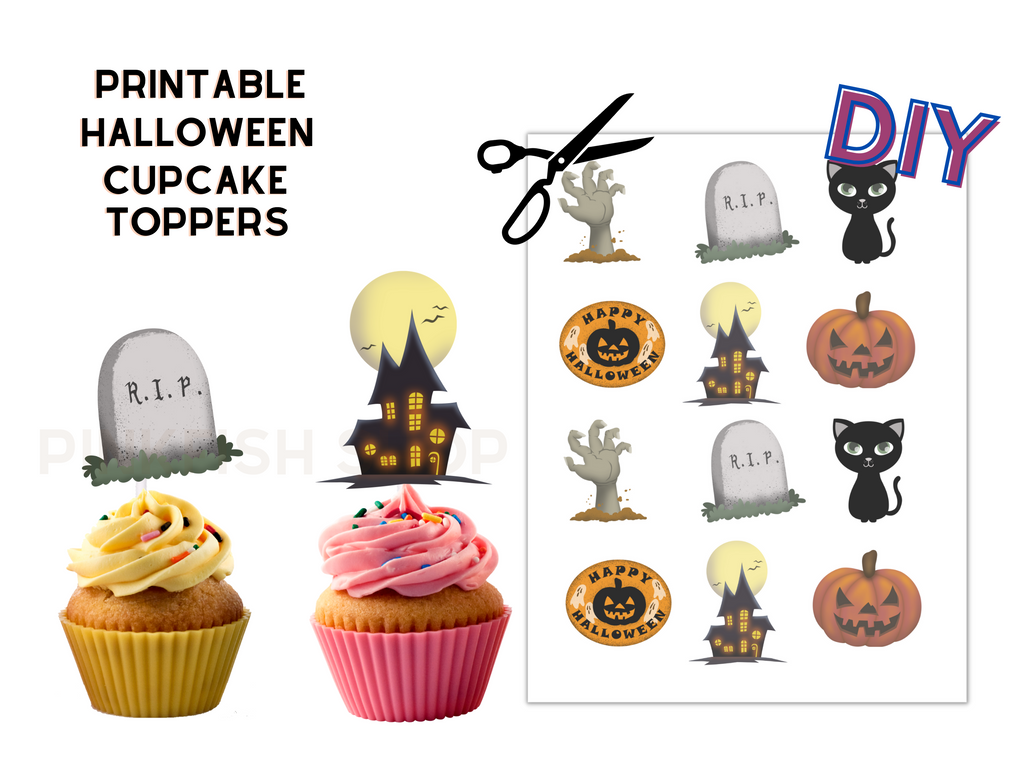 Printable Halloween Cupcake Toppers