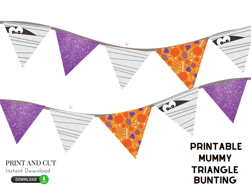 Printable Mummy Triangle Bunting