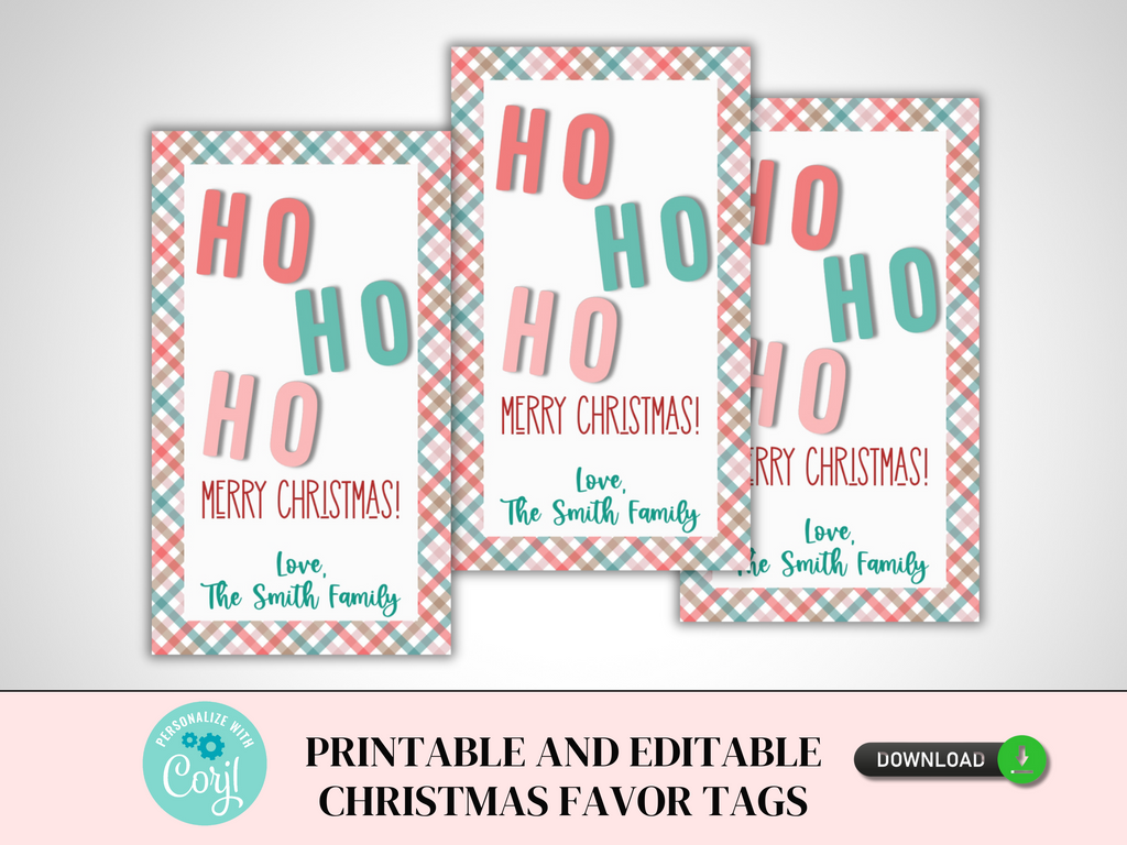 Printable and Editable Christmas Tag