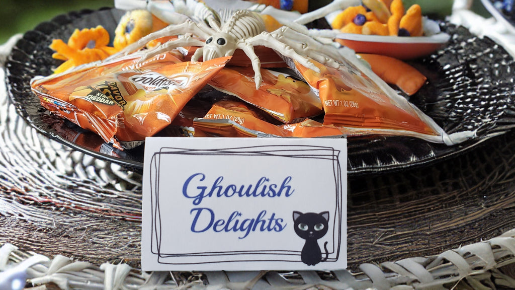 Black Cat Bandana Place Cards - Editable Text, Printable