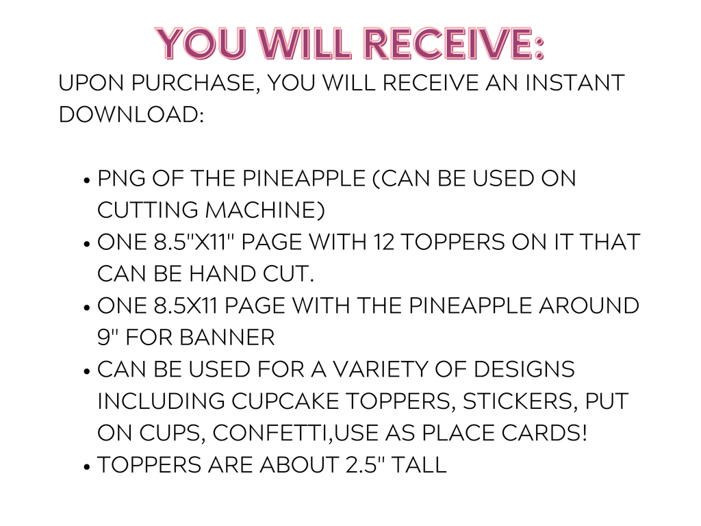 printable pineapple party decorations