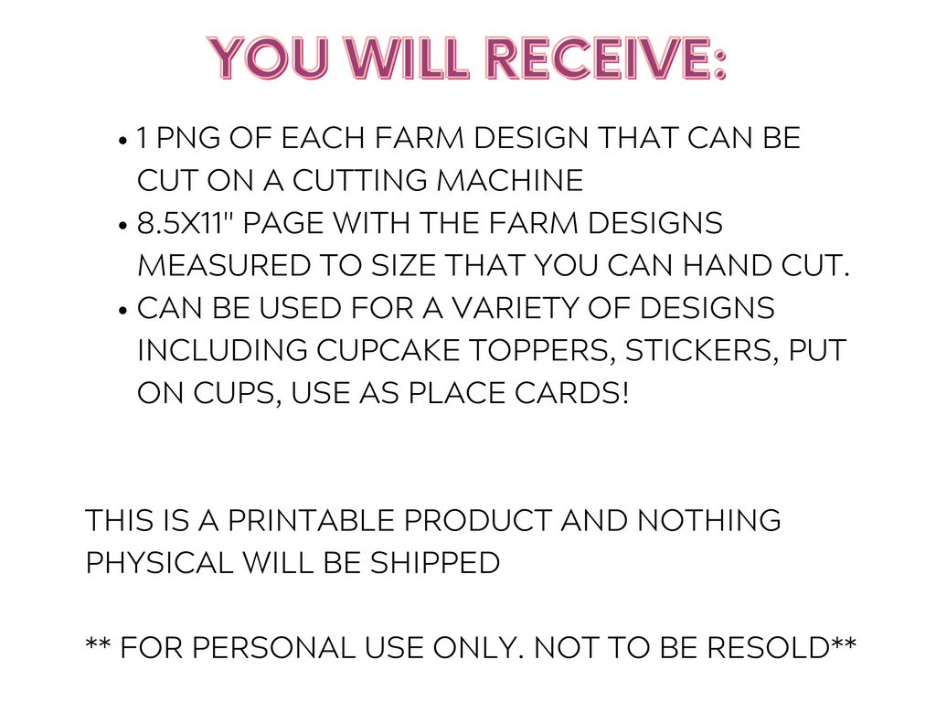 Farm Centerpieces (Printable)