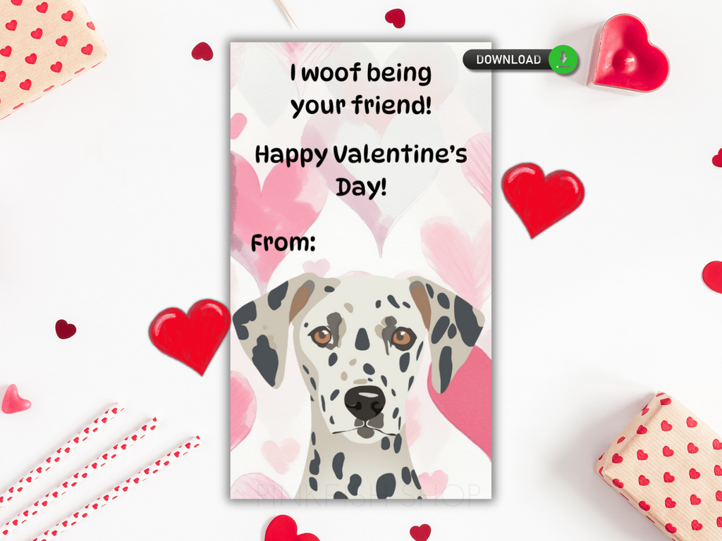Printable Dog Valentine's Day Card