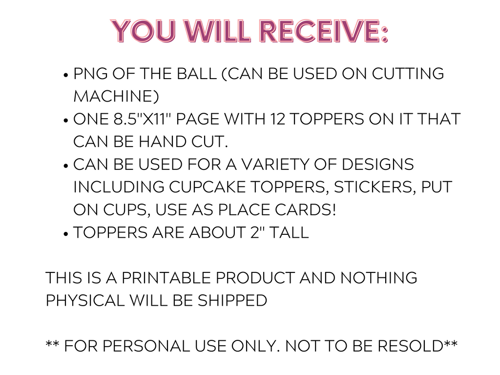 Baseball Cupcake Toppers (Printable)