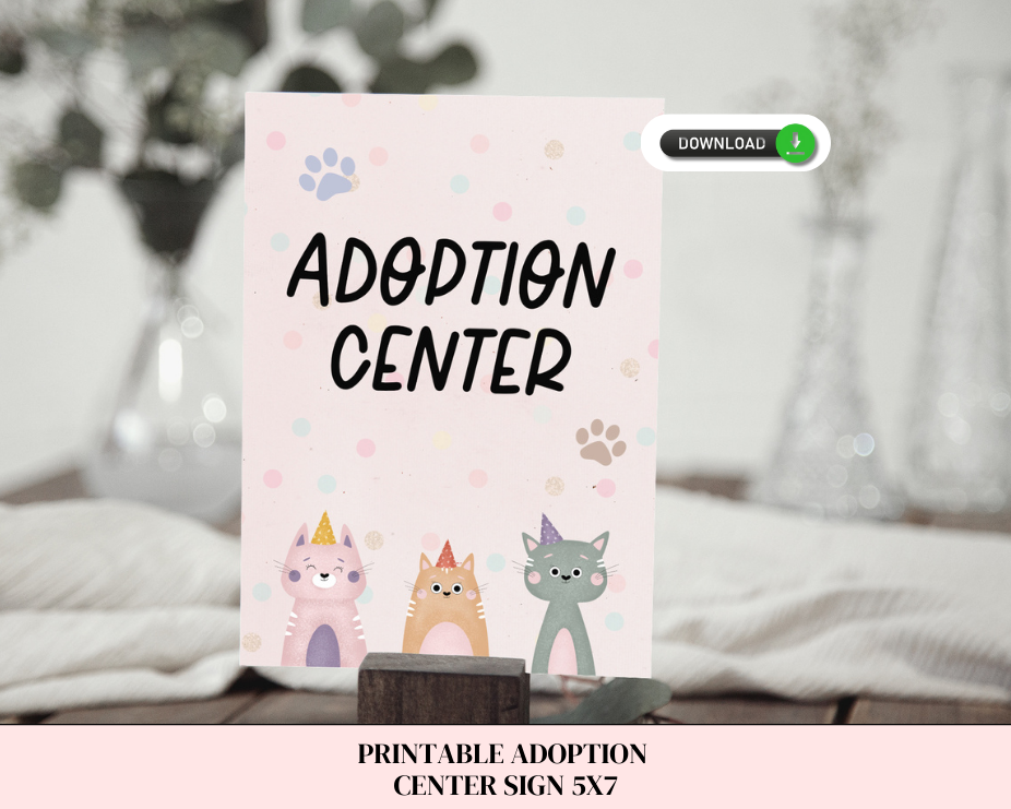 printable adoption center sign