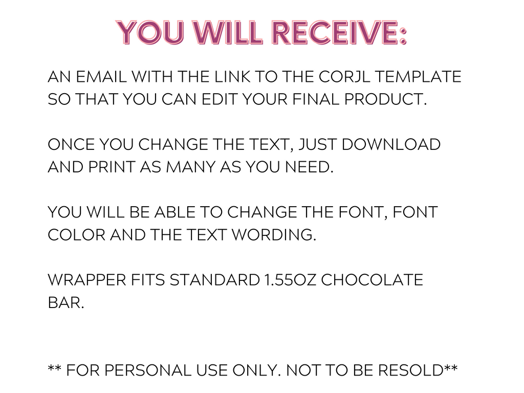 Printable and Editable Bat Candy Bar Wrapper