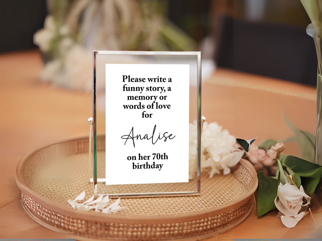 70th Birthday Wishes Sign (Printable)