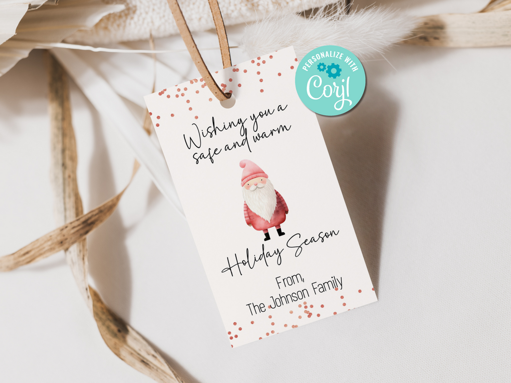 Printable and editable santa gift tags