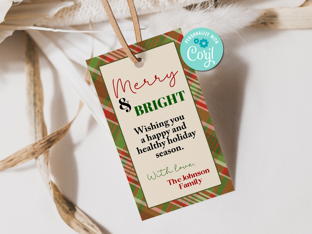Printable and editable christmas gift tag