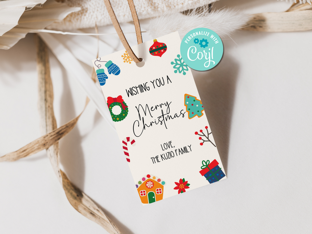 Printable and Editable Christmas Tag