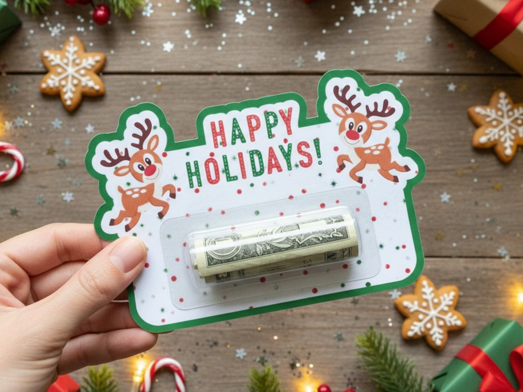 Happy Holidays Money Holder