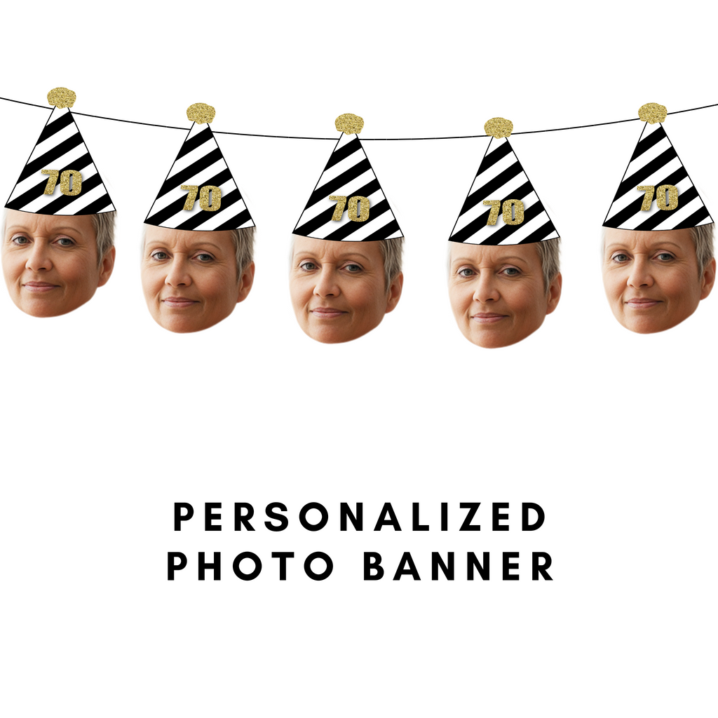 70th birthday photo banner