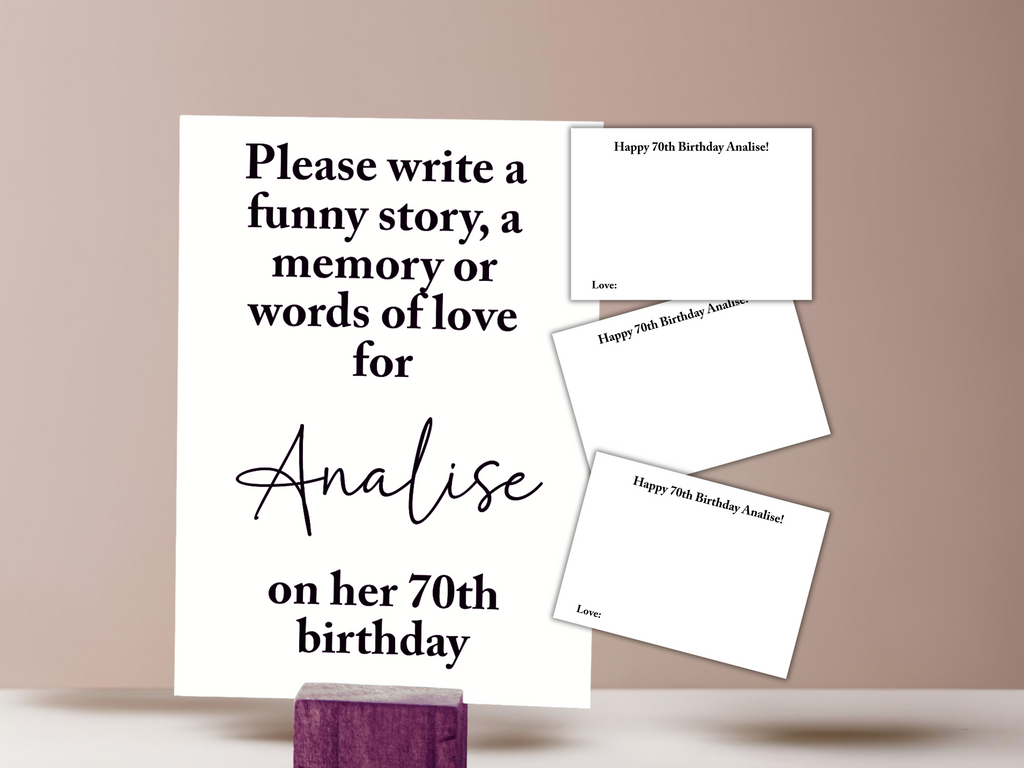70th Birthday Wishes Sign (Printable)