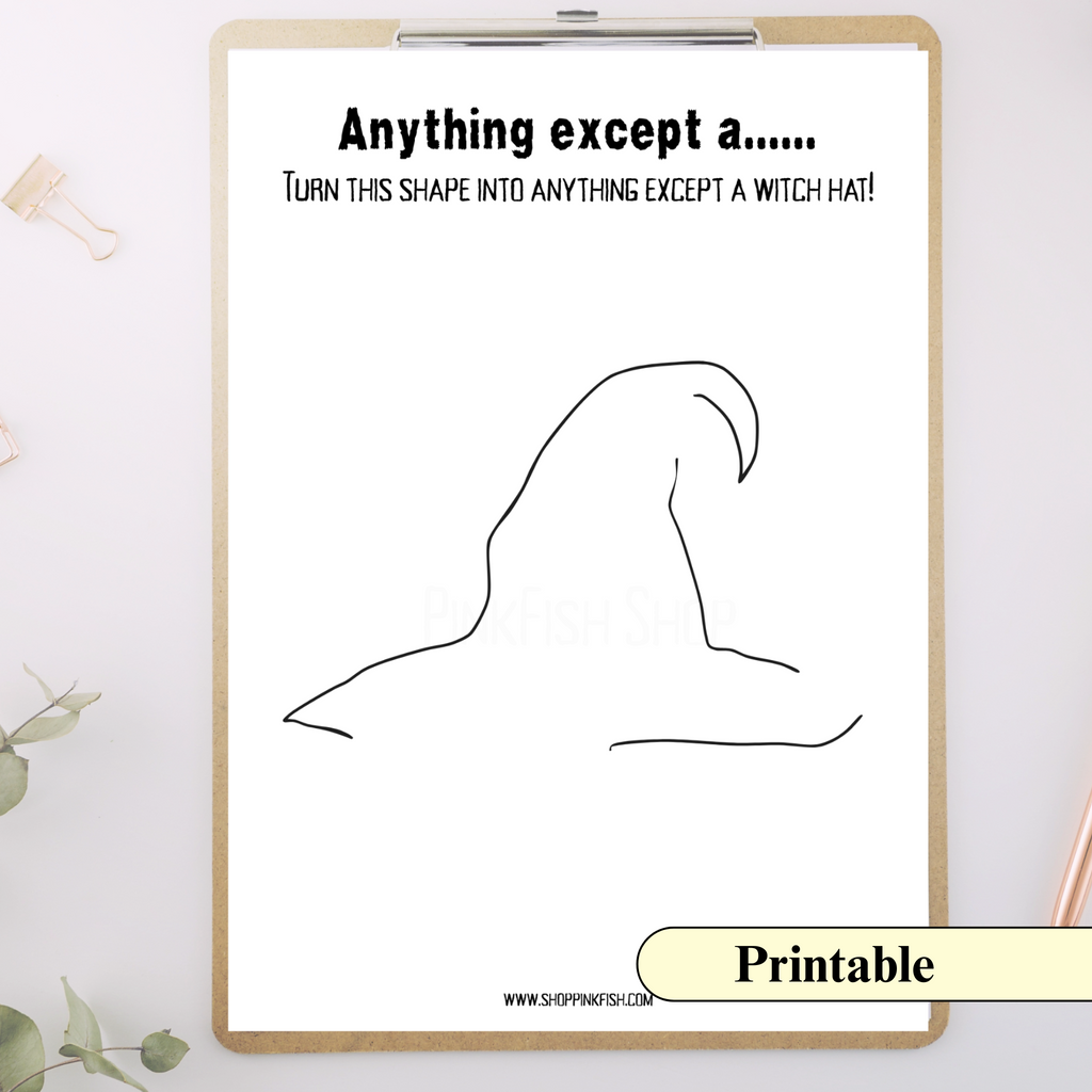 draw anything but a witch hat halloween game
