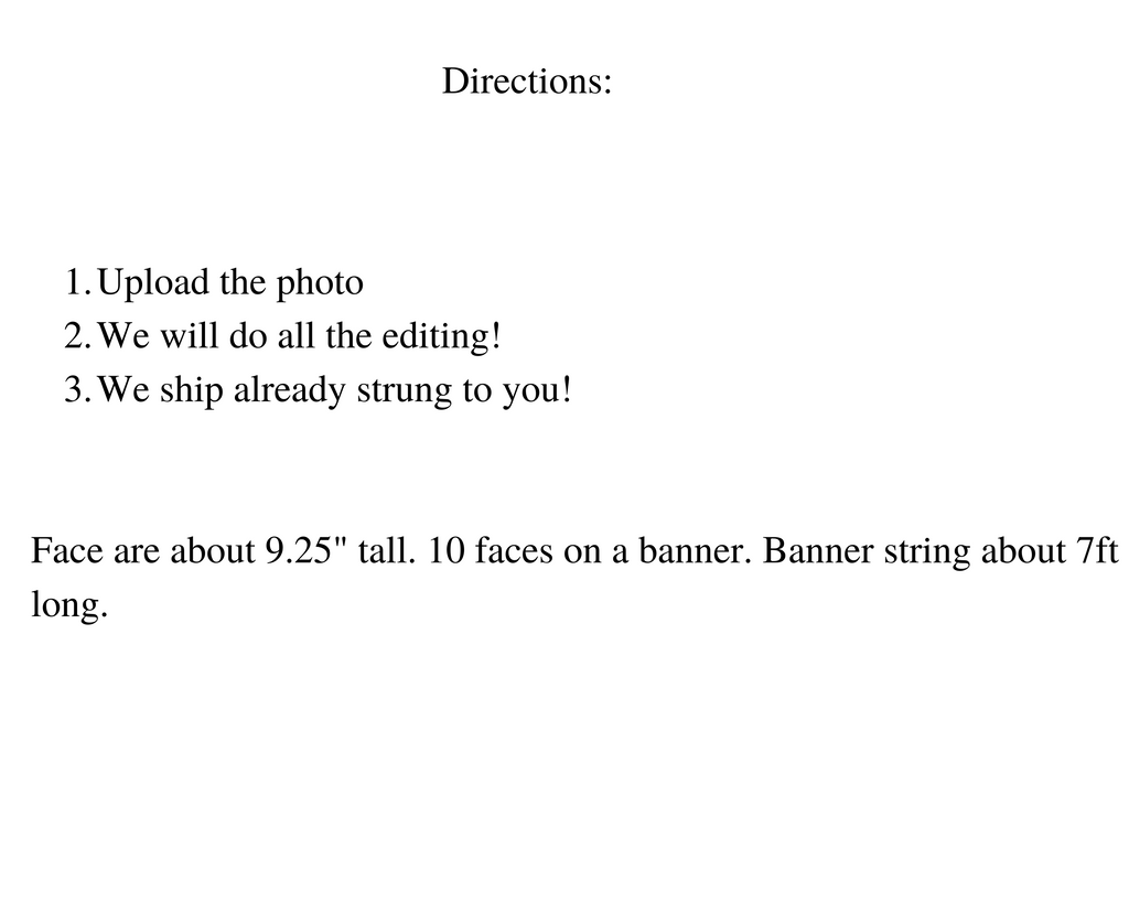 Directions for photo banner with chef hat