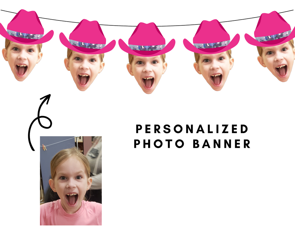 Disco cowgirl photo banner