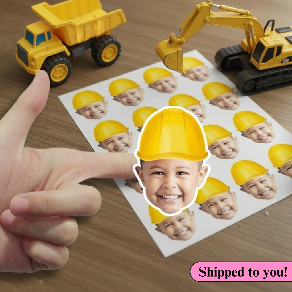 Construction Stickers Customized with Photo