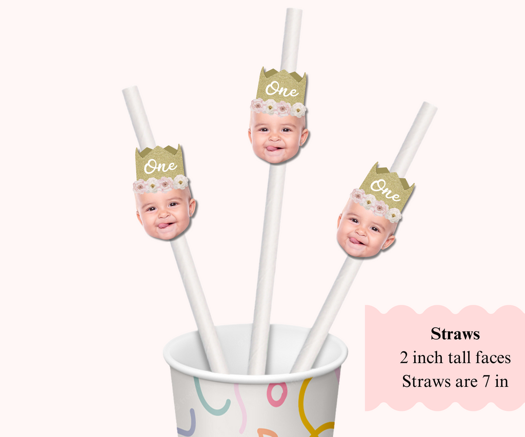 Floral Crown Cupcake Toppers
