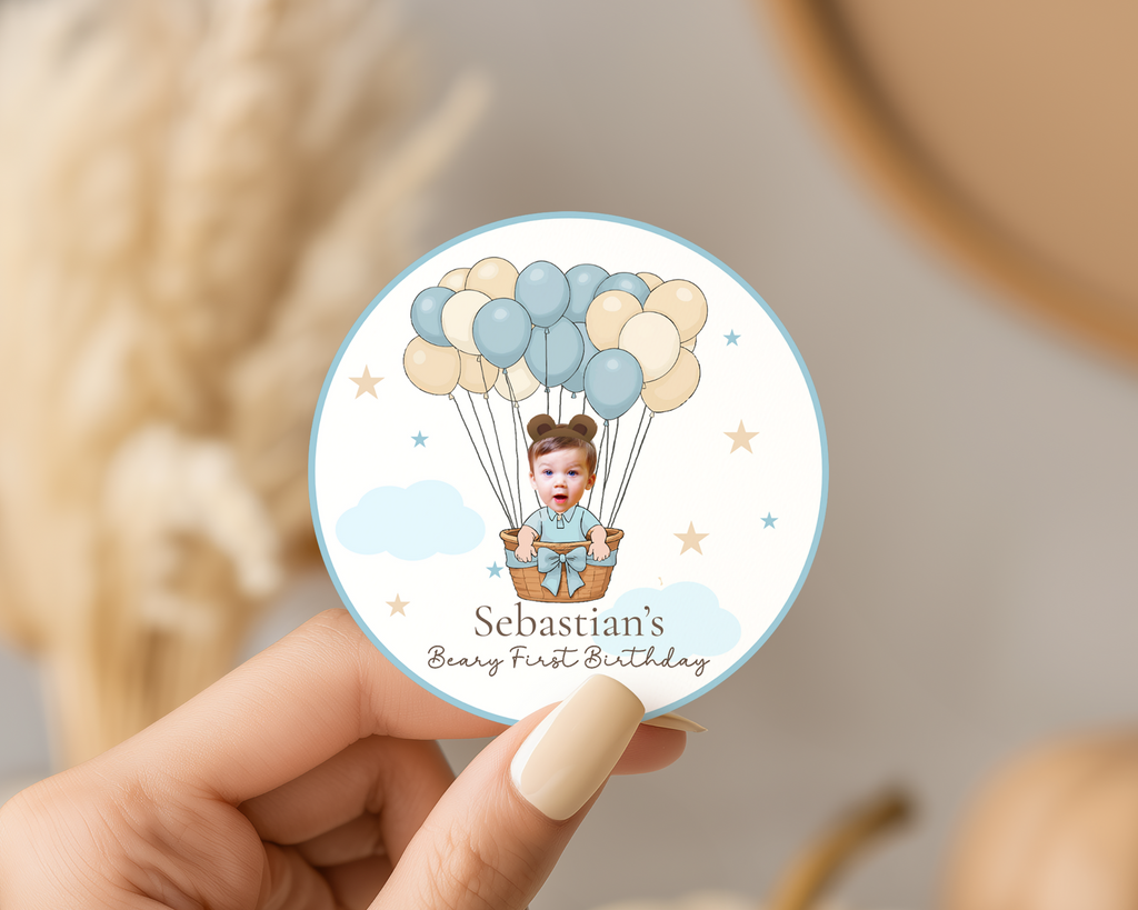 Beary First Birthday Tag