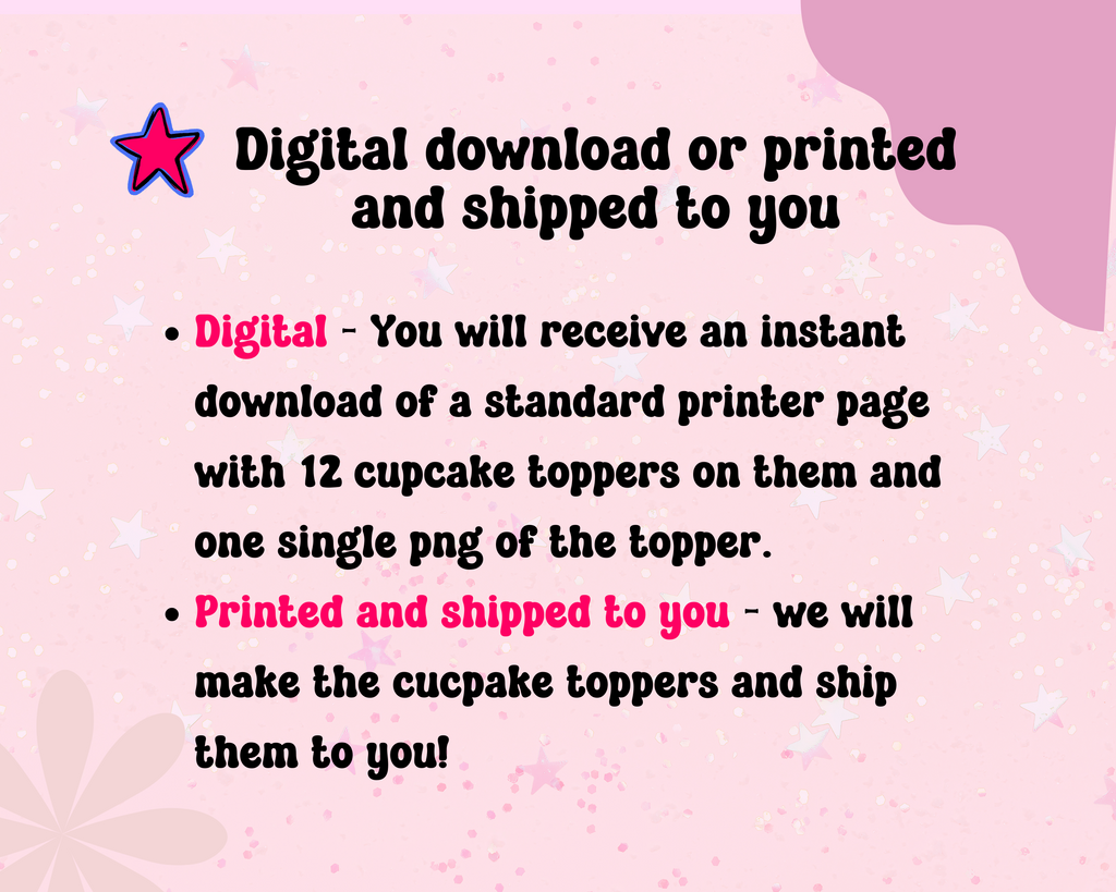 Digital download or shipped to you