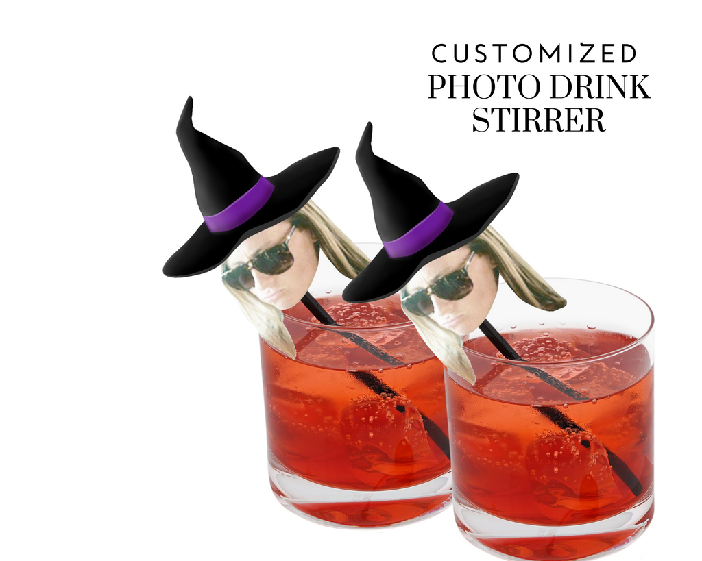 Witch Drink Stirrers Customized with Photo (12 count)