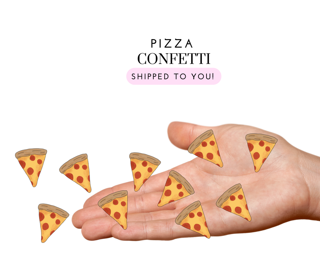 Pizza confetti for pizza party