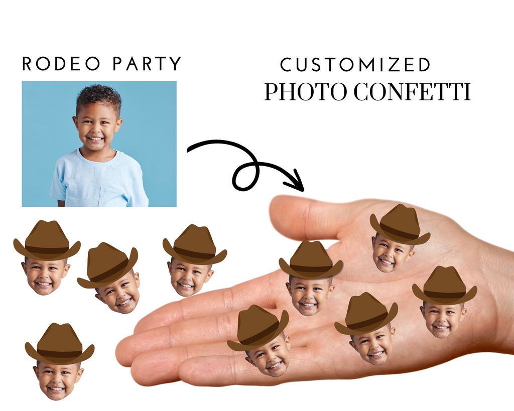 Customized Cowboy Photo Confetti