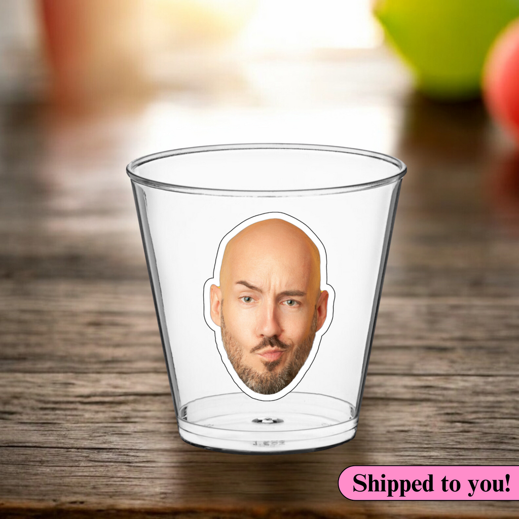 custom photo shot glasses perfect for bachelorette and bridal shower