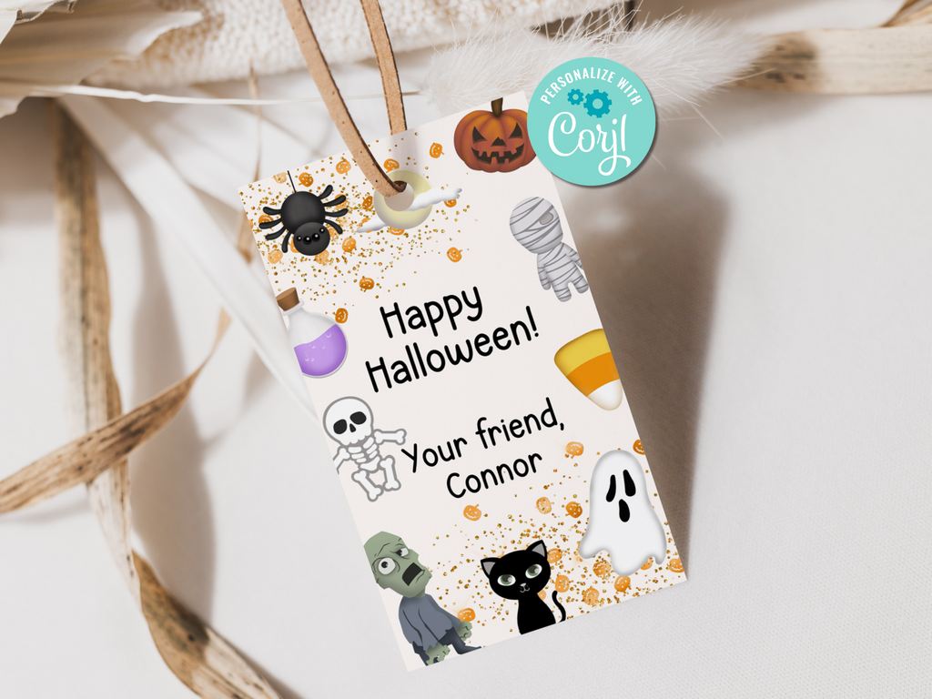 Printable and Editable Halloween Favor Tag