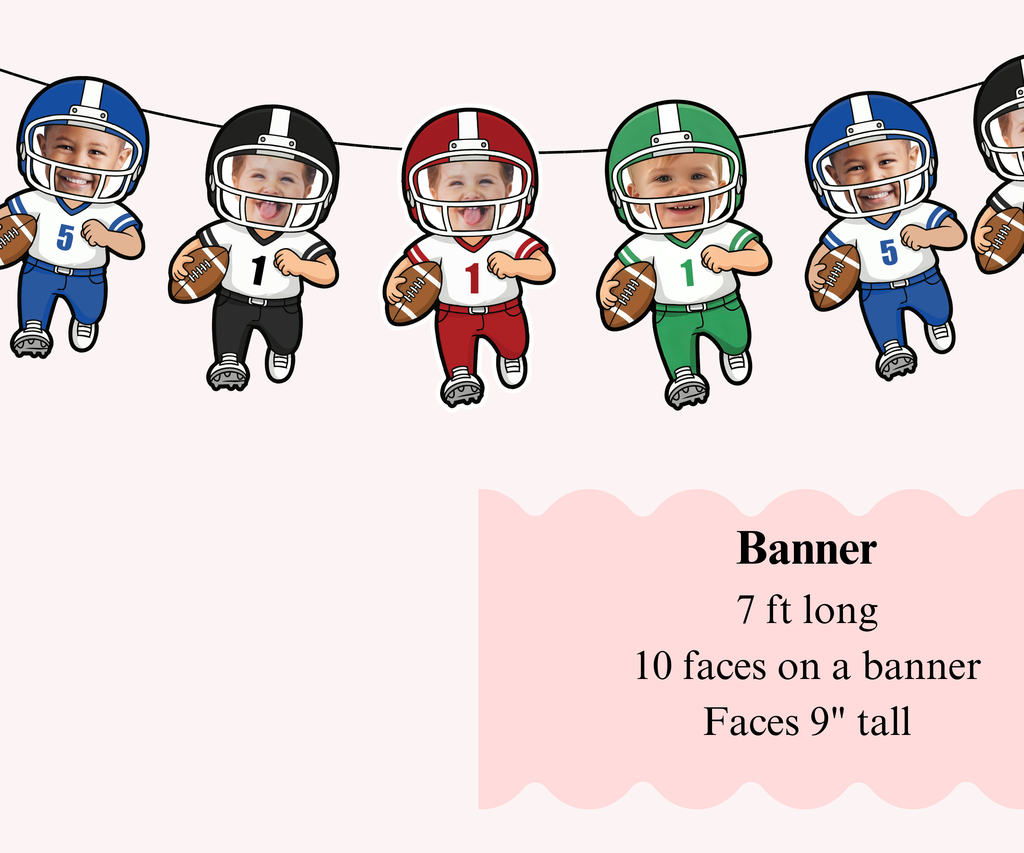 Football banner personalized