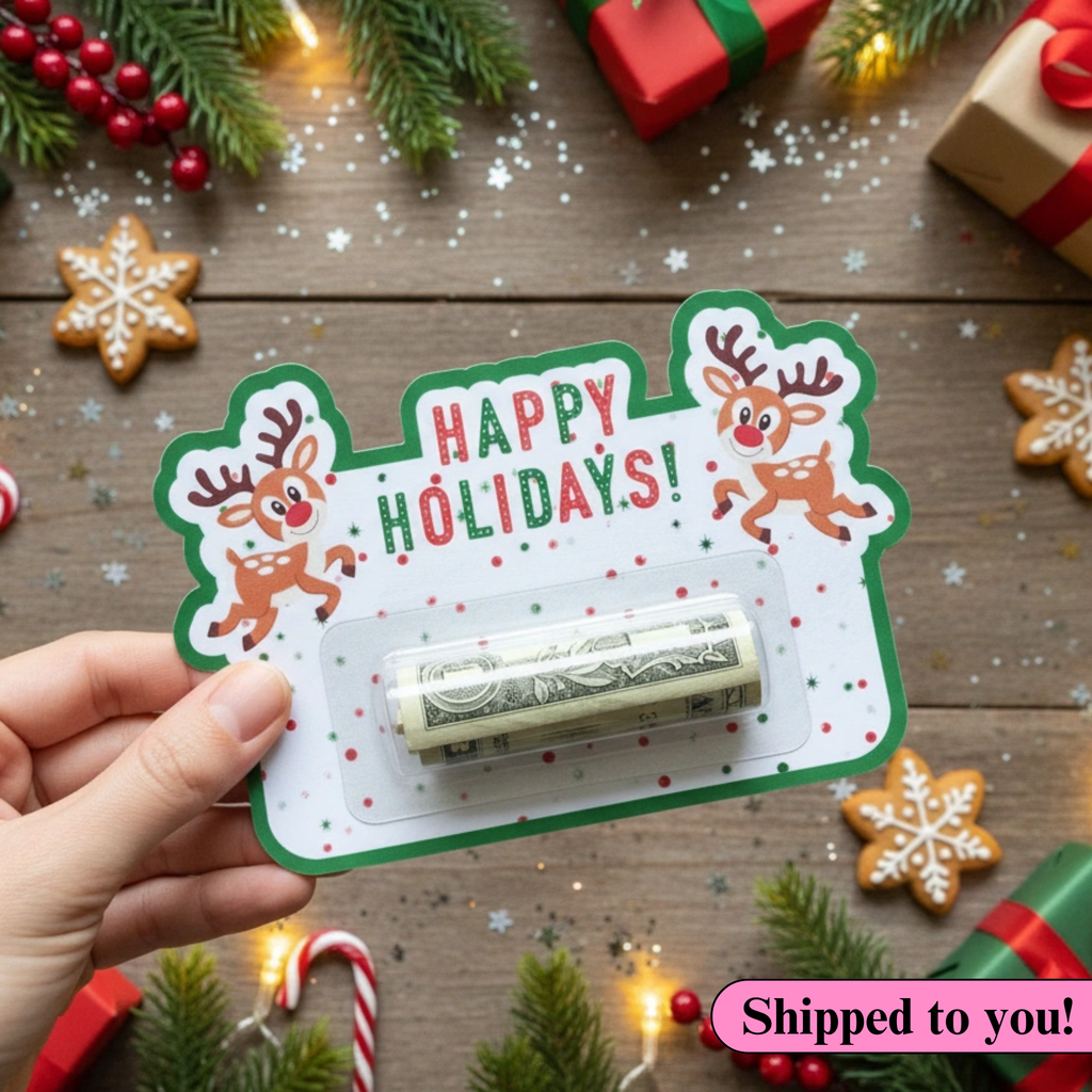 Happy Holidays Money Holder