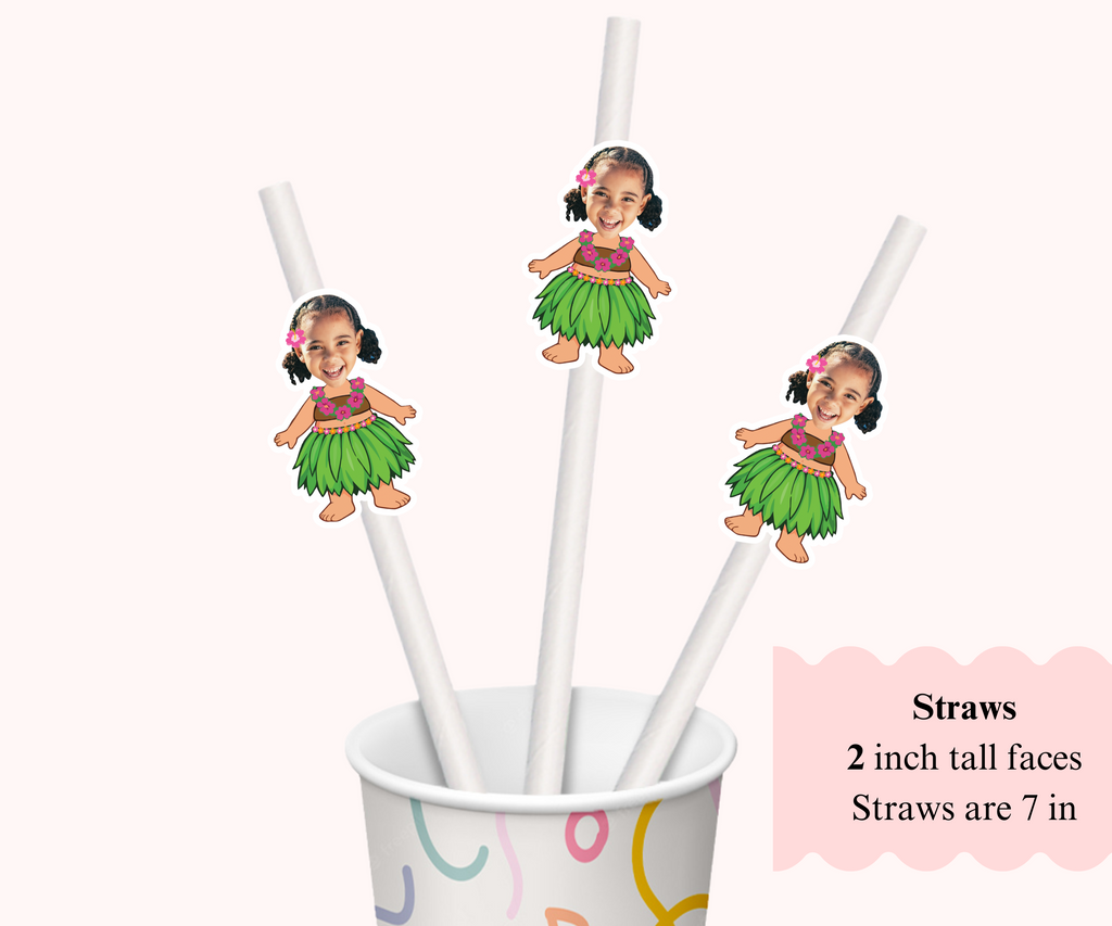 straws for hawaii themed party