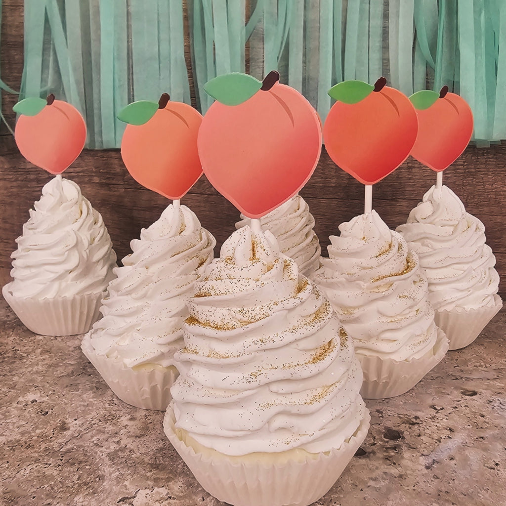 Sweet as a Peach Cupcake Toppers (12 count)