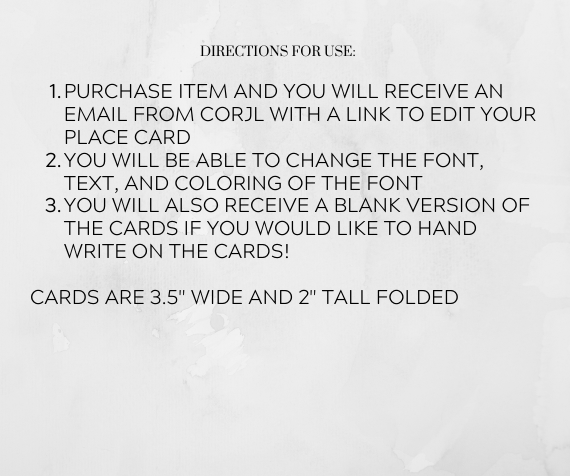 Printable and Editable Spider Place Cards