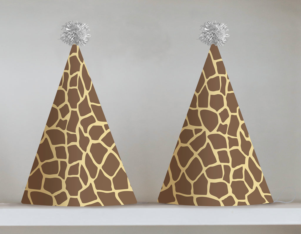Giraffe Print Party Hat - Printable