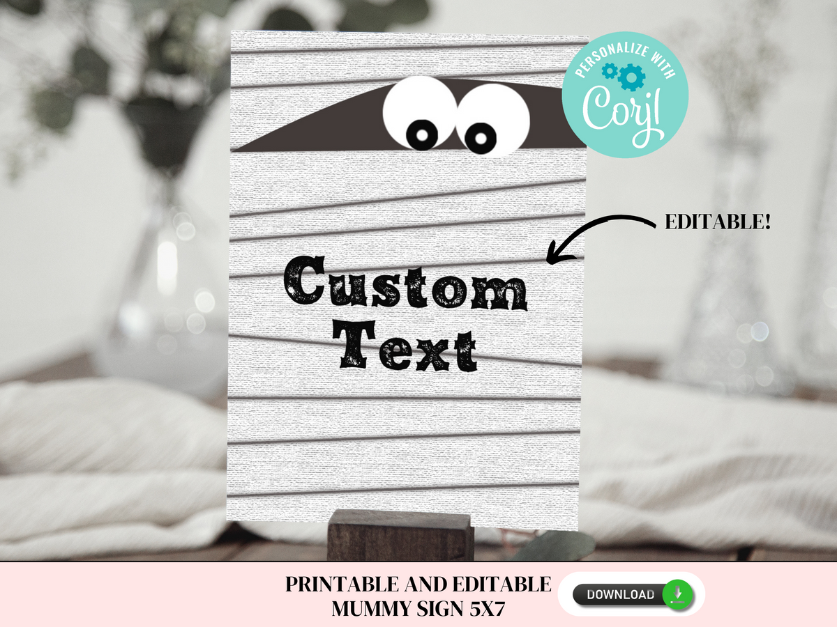 Editable and Printable Mummy Sign 5x7 – PinkFish Shop