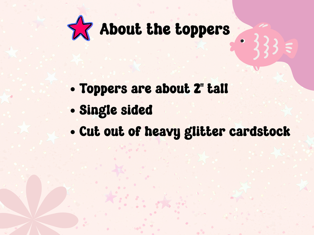 80th Birthday Glitter Cupcake Toppers