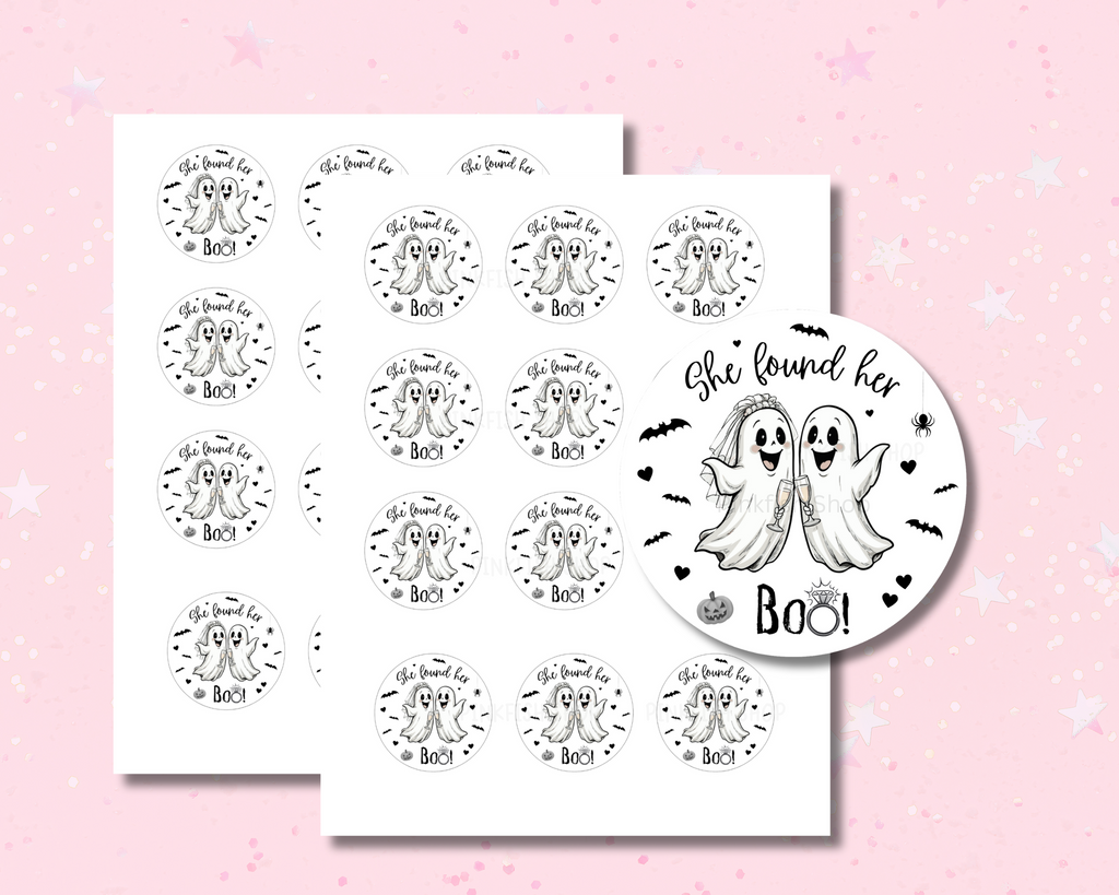 Printable or shipped cupcake topper featuring ghost couple toasting with champagne, wedding theme