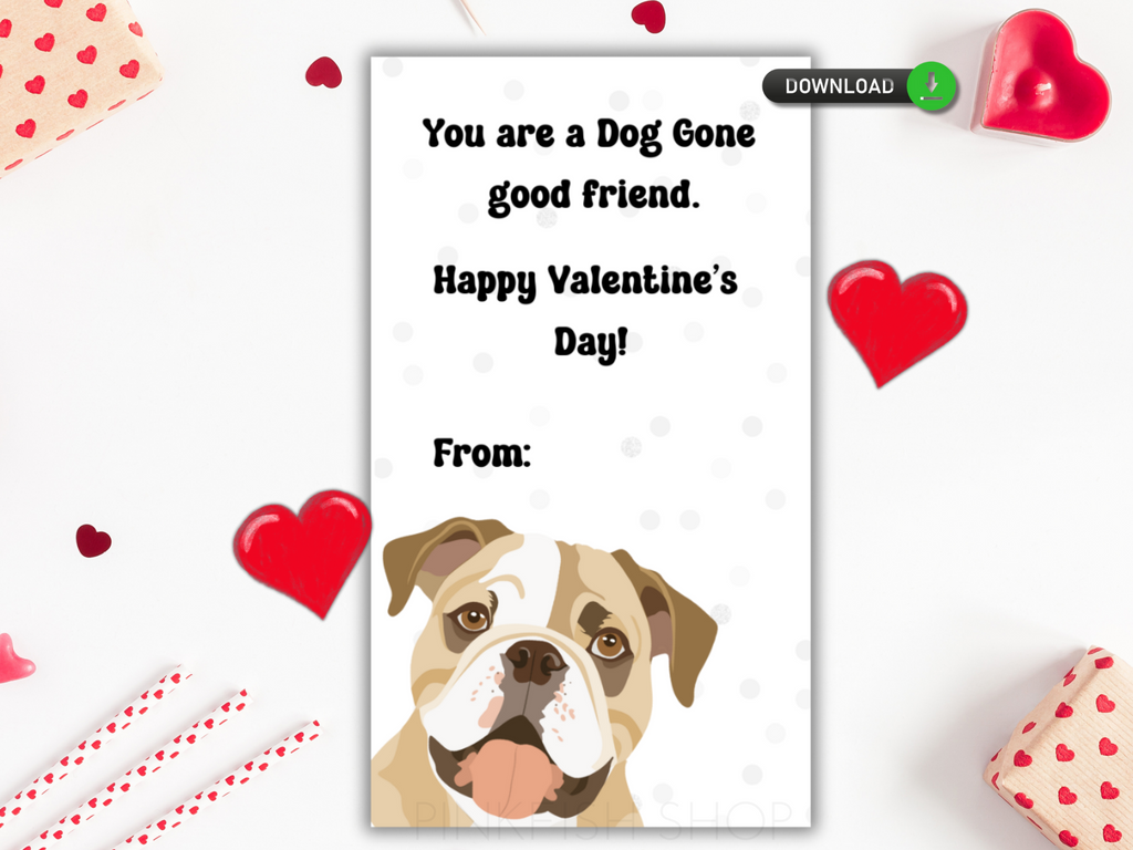 Printable Dog Valentine's Day Card