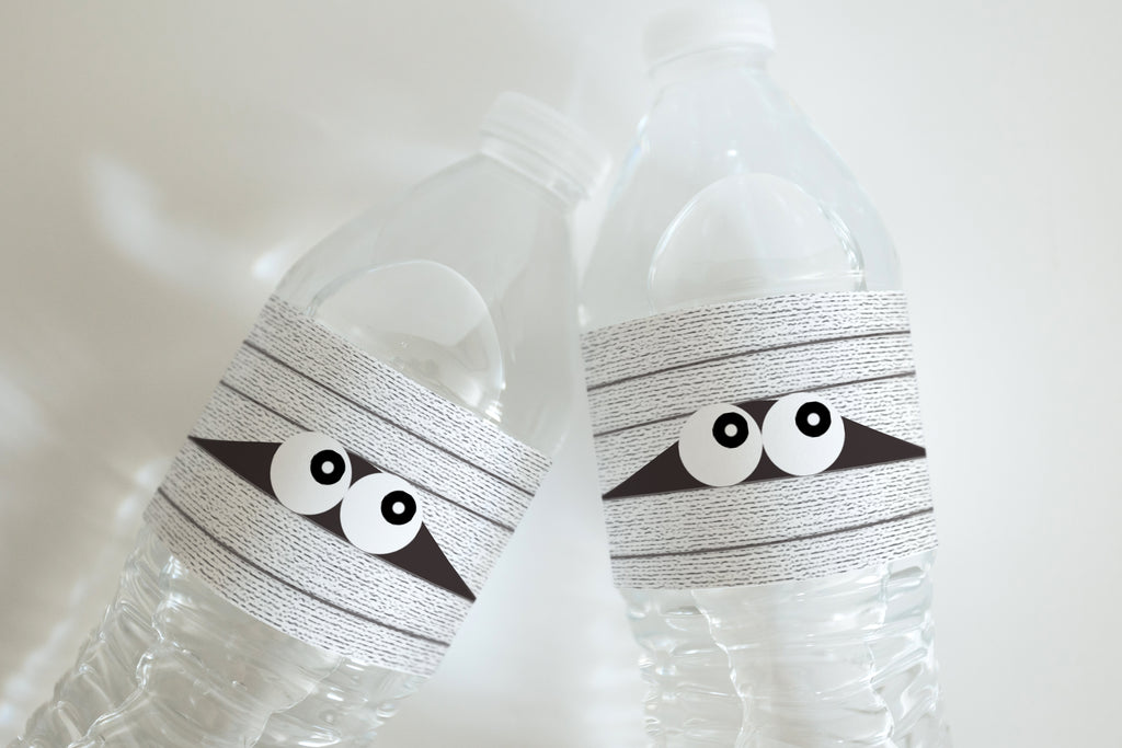 Printable and Editable Mummy Water Bottle Label