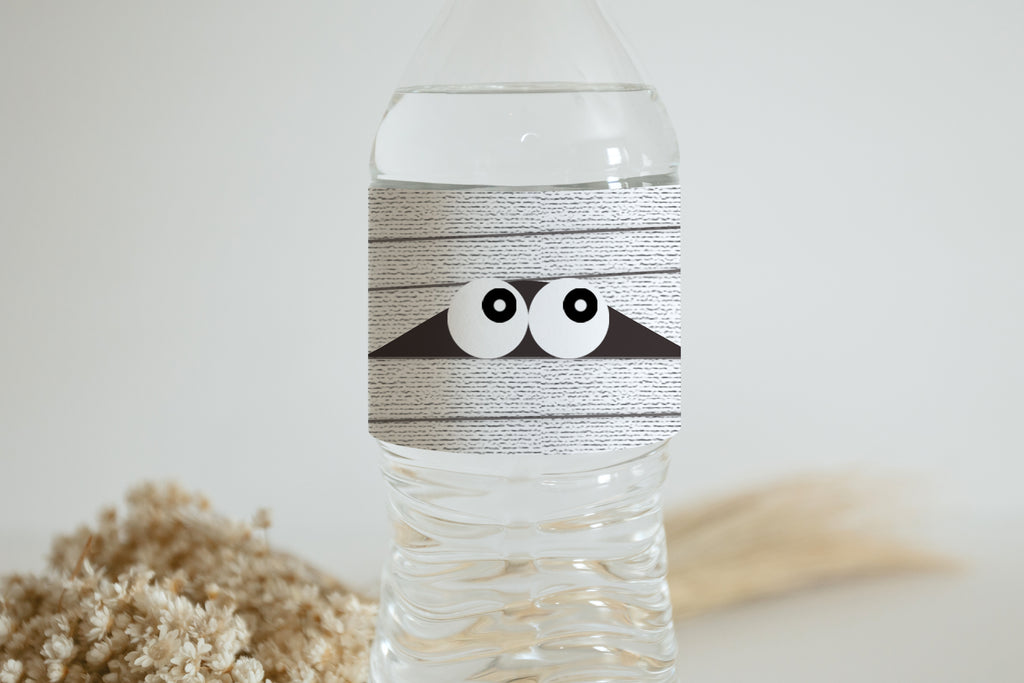 Printable and Editable Mummy Water Bottle Label