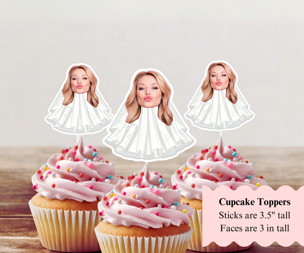 bridal shower cupcake toppers