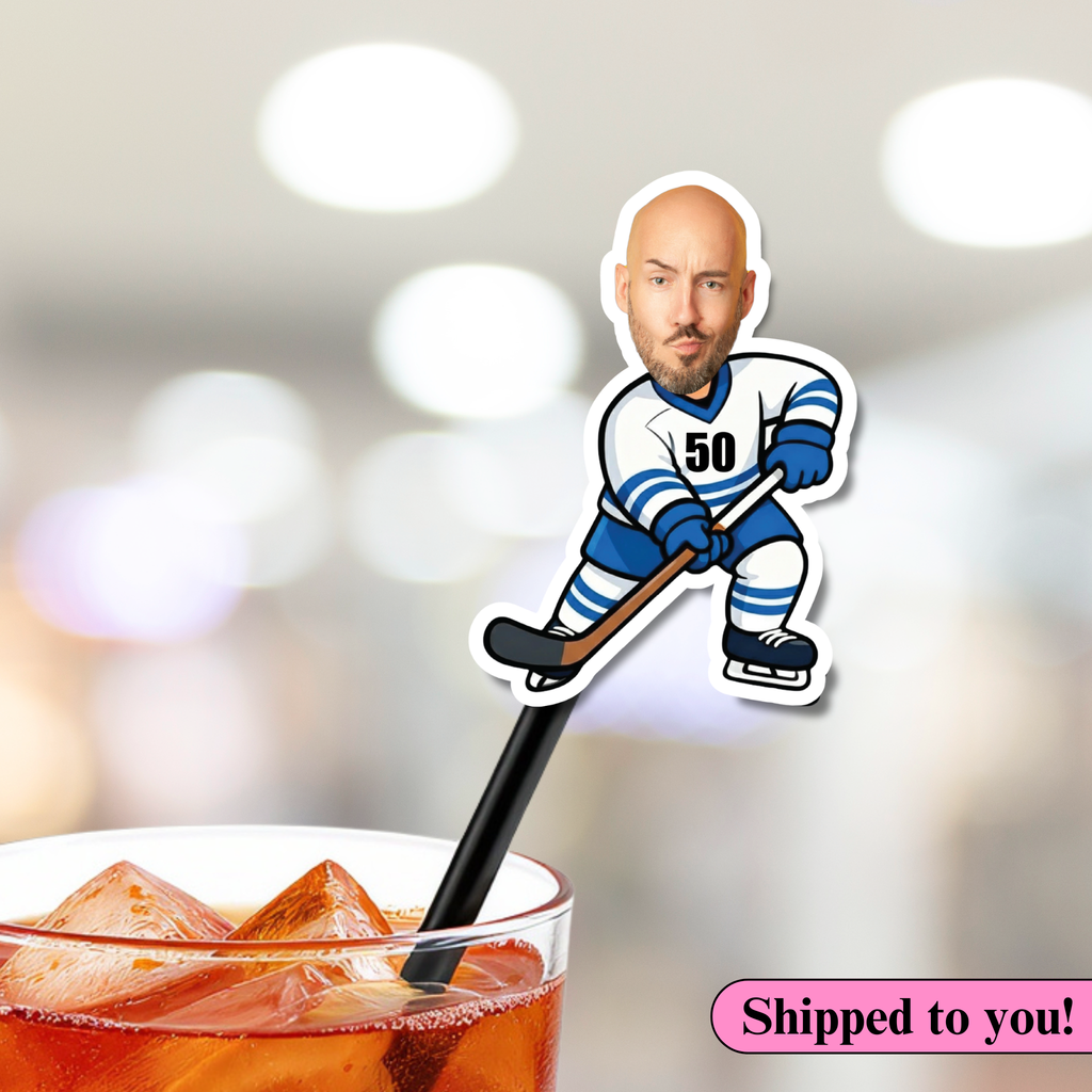 customized hockey drink stirrers