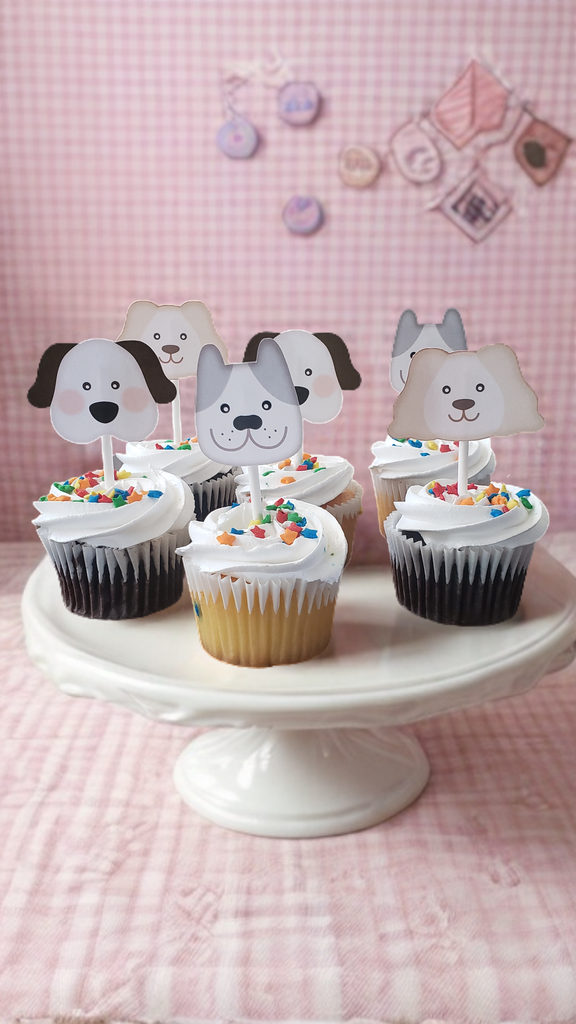 Puppy Cupcake Toppers (12 count)